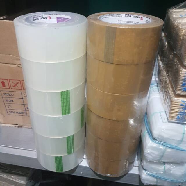 

Lakban besar transparant atau coklat