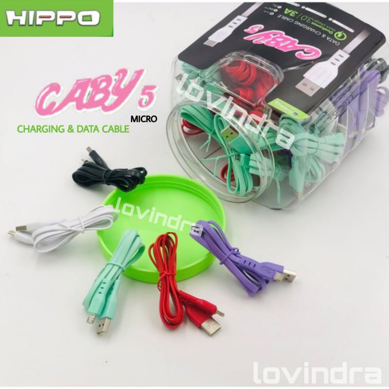 Kabel Data Hippo Caby 5 Micro USB 2.4A Qualcomm QC 3.0 1M
