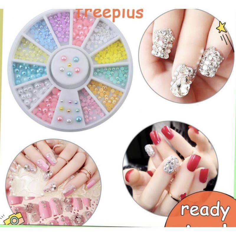 12 set nail art decoration / nail sequins creative pearl