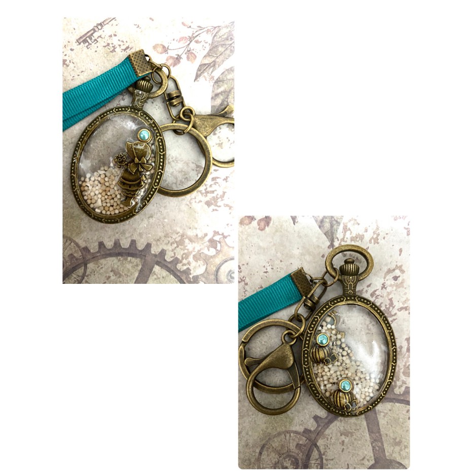 DiY package paket lengkap bagcharm locket keychain summer bezel