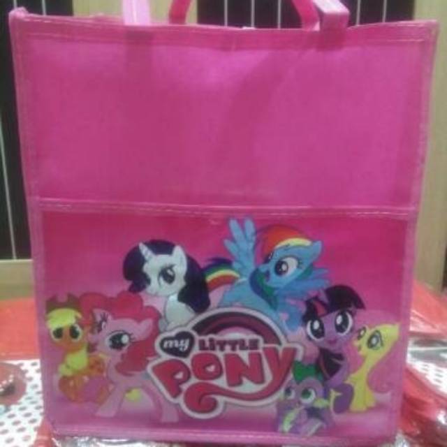 Tas ulang tahun LITTLE PONY 2 kantong utama +kanton dpn cover(0502)