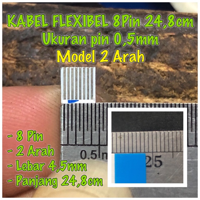 Kabel Flexibel 8 Pin 2 Arah Panjang kabel 24,5 cm ( 0,5 mm )