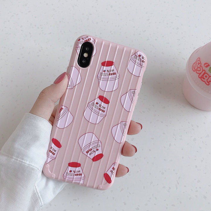 Pink yogurt Koper Softcase Vivo Y12 Y15 Y17 Y71 Y83 V5 Oppo A7 A5s Realme 3 Redmi Note 7 6a 7a 4a 4x