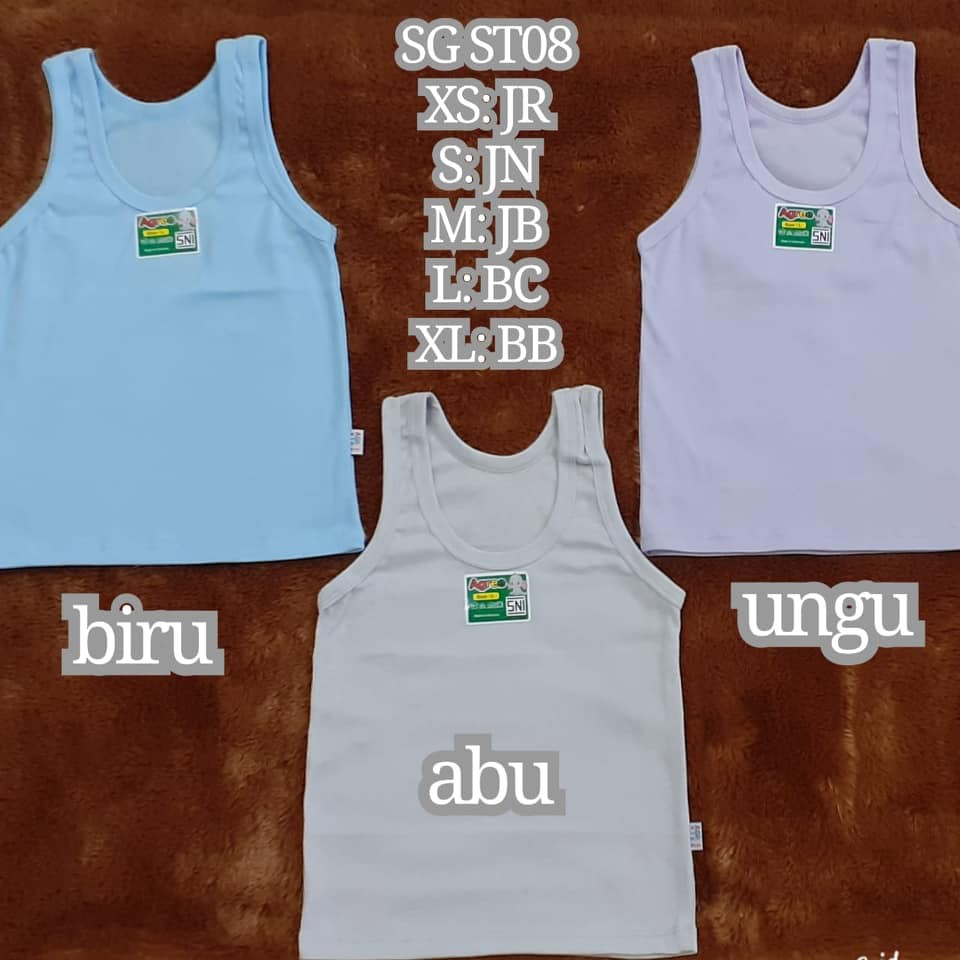 Agree Kids Kaos Dalam Anak Warna Size 0 - 7th Singlet Warna