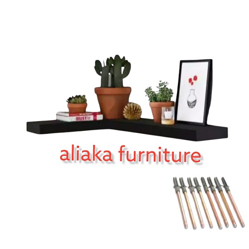 RAK FURNITURE-AMBALAN DINDING SERBAGUNA MODEL LETER L / SUDUT