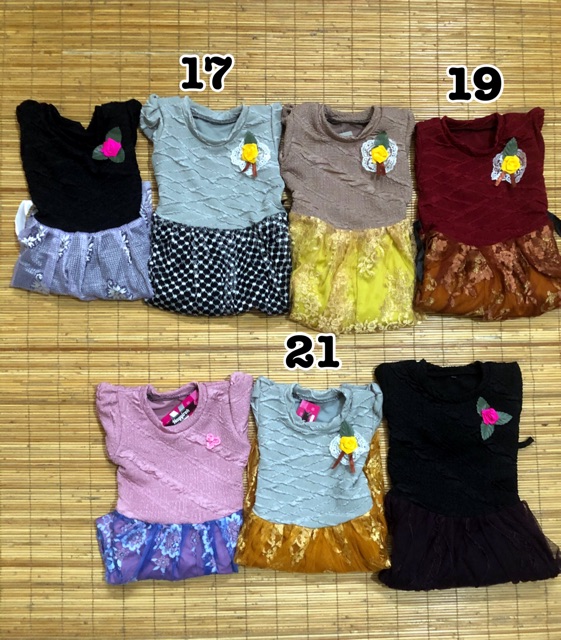 Dress tutu tille tulle brukat anak usia 2-4 / 5 tahun