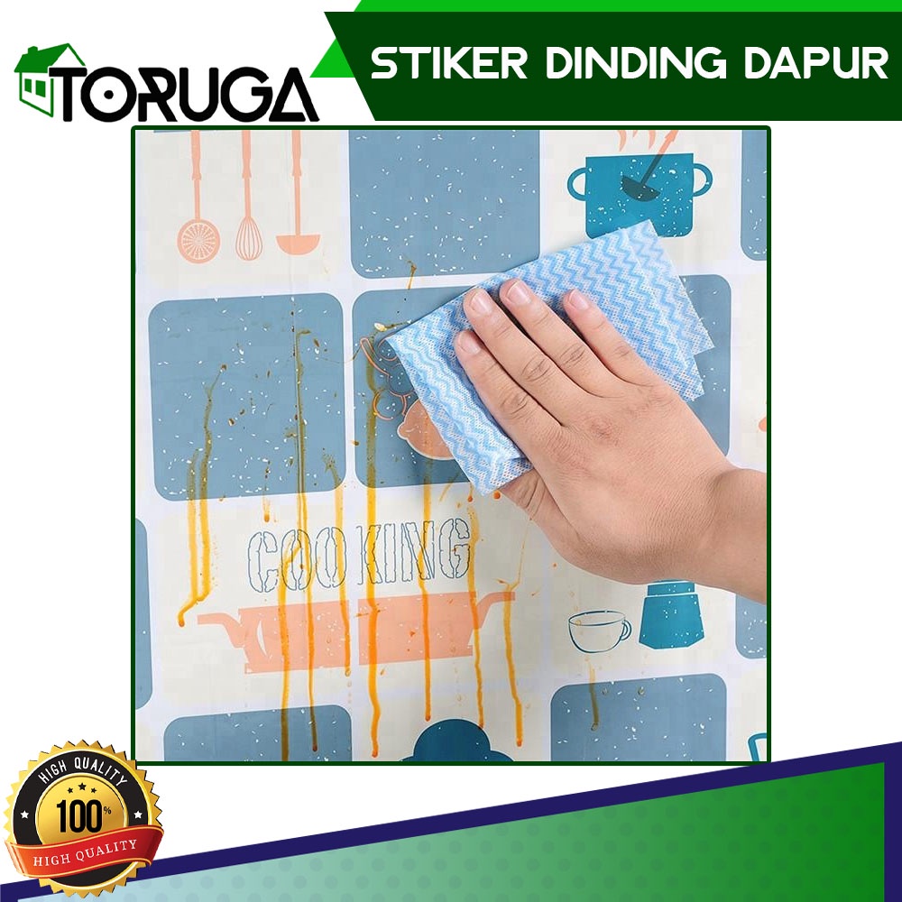 Wallpaper Dinding Sticker Dapur Anti Minyak Motif Kartun Lucu Warna Dekorasi Keren Lucu