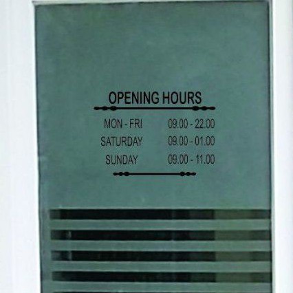 stiker /sticker jam buka /open hour