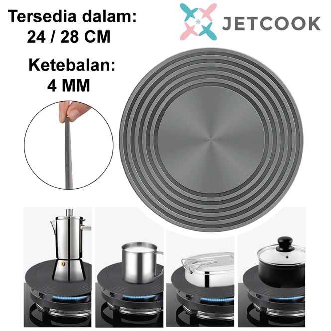 JetCook Plat Tatakan Alas Panci Anti Gosong Untuk Kompor Gas DEFROST TRAY Coating PFOA FREE FOOD GRADE