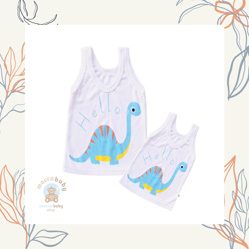 MBSS - SINGLET Harian Karakter Anak Kids SIZE 0-3 Tahun / Kaos Dalam Motif Kartun Unisex SS1