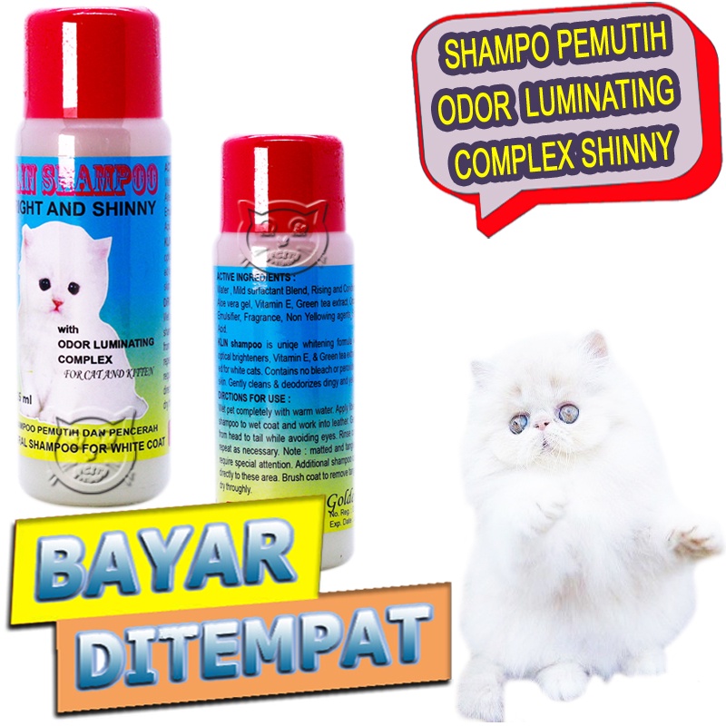 Sampo Klin Khusus Bulu Putih Kucing Shampo Whitening