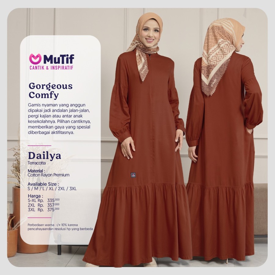 {COD} Gamis Wanita Polos Gamis Busui  bahan rayon premium MUTIF DAILYA
