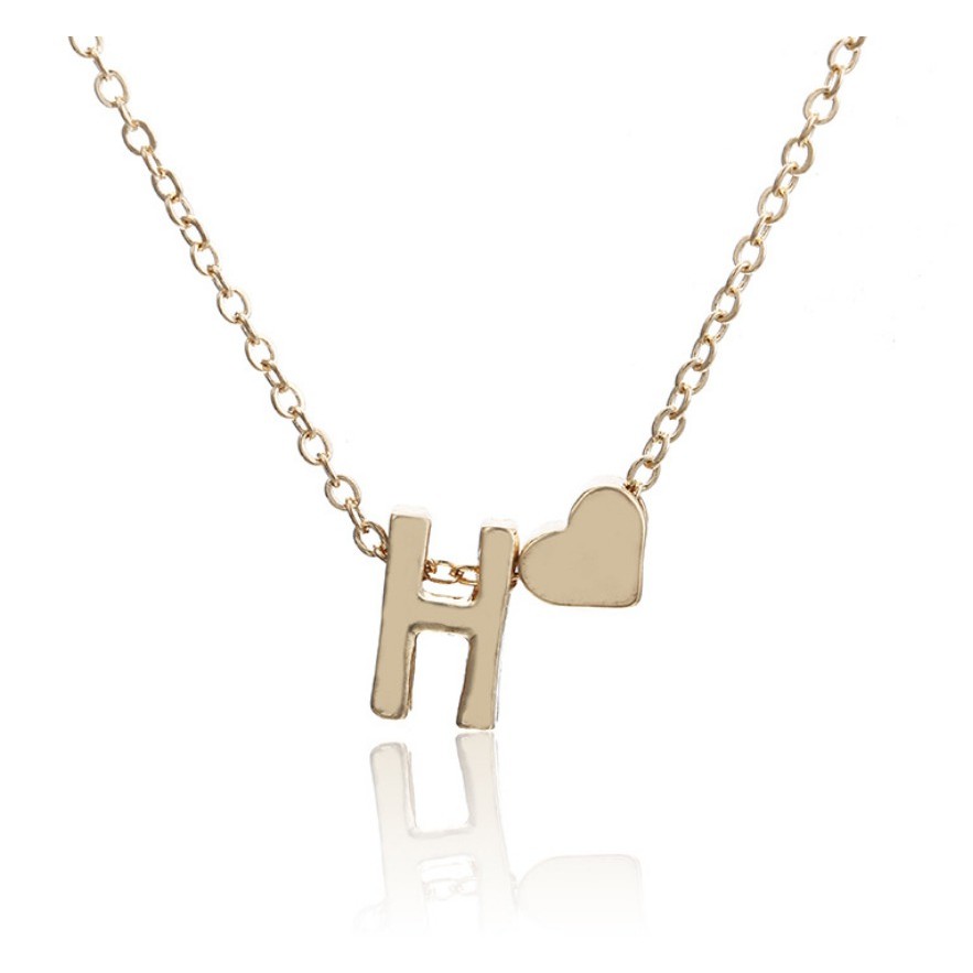 Grosir - K480 (A - M) Kalung Huruf Love Kecil Stainless / Fashion Style / Set Perhiasan Wanita