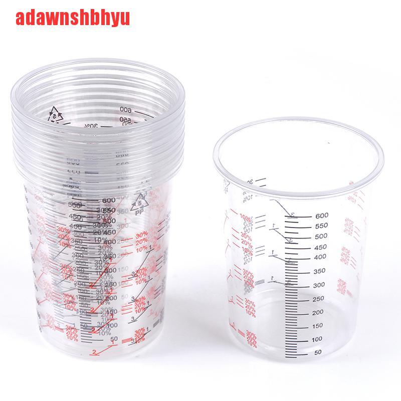 10pcs Cangkir Mixing Cat Bahan Plastik Ukuran 600ml