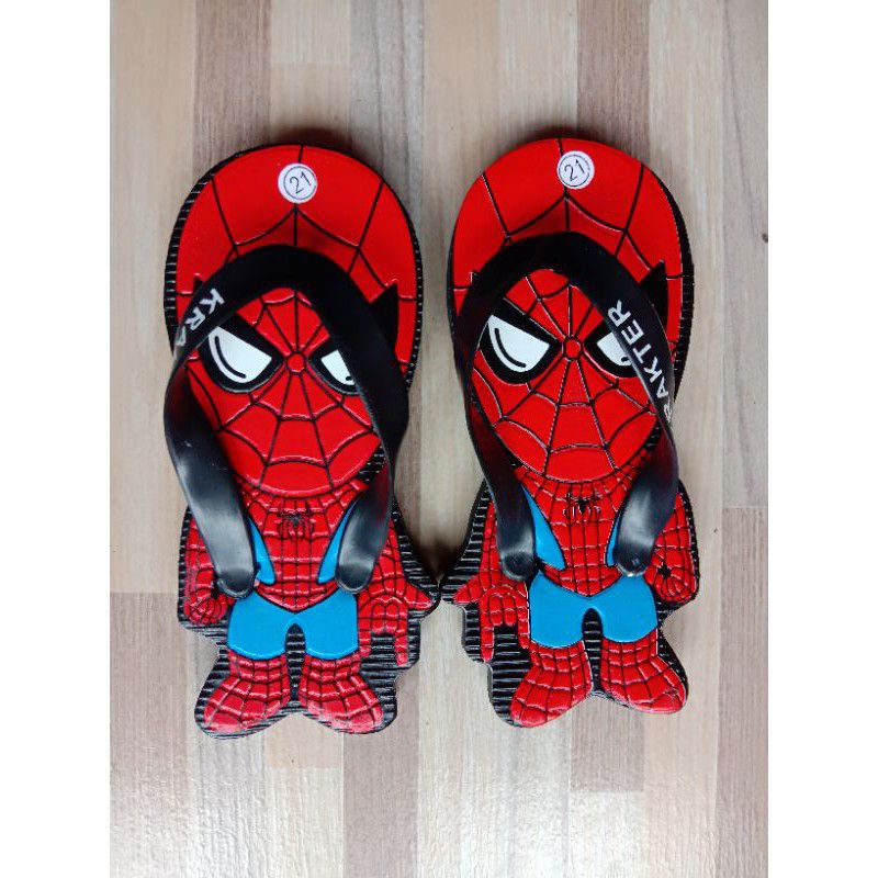 Sandal japit anak cowok 3-8 TAHUN karakter SANCU SPIDERMAN / sendal jepit anak laki sancu spiderman / sandal anak anak cowo / sendal jepit anak