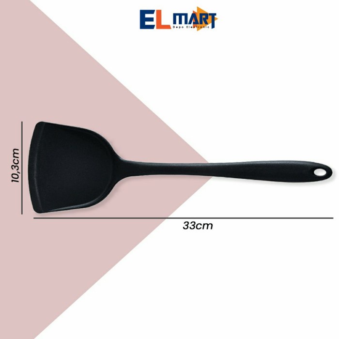 Sutil Silikon Tahan Panas Food Grade Spatula Turner Silicone ES01