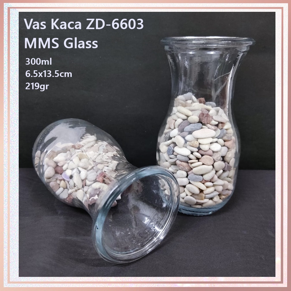 Vas Kaca/Gelas Jus/Pitcher Minum/Bejana Kaca ZD-6603 MMS Glass 300ml