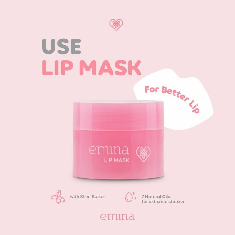 Emina Lip Mask 9gr || Emina Masker Bibir