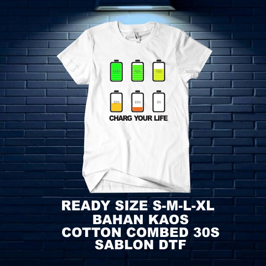 Kaos Katun Asli 30s Random Batteray Keren / ORIGINAL