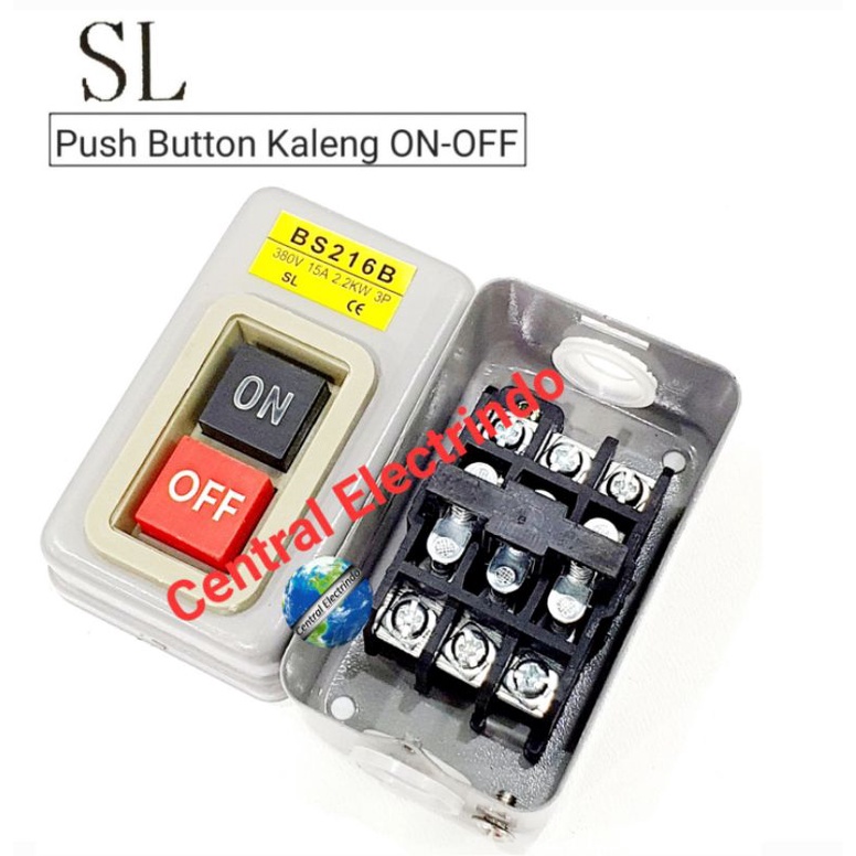 Push Button On-Off BS-216B 3Pole 15A/380V/2.2KW SL.