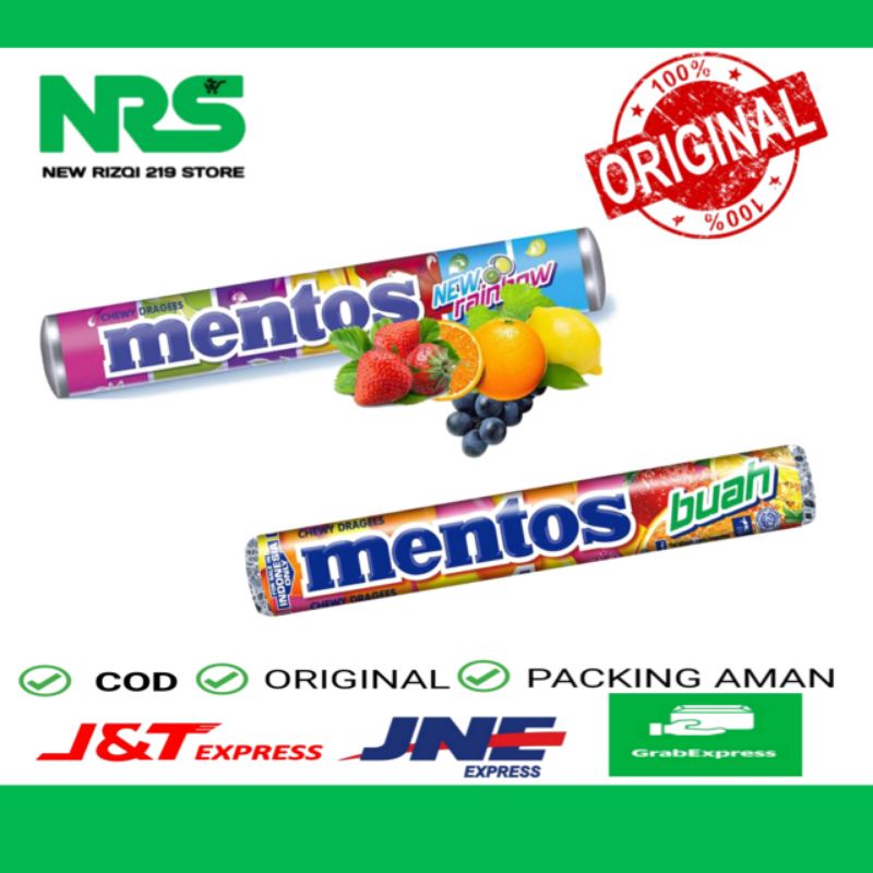 

Mentos Rainbow Permen Mint Aneka Buah - Mentos Roll All Var