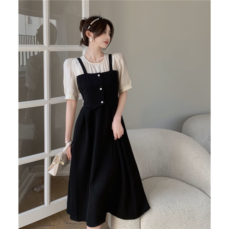 D262 - Gisella Dress Korean Feminim New Collection Midi Dress Import Casual Style