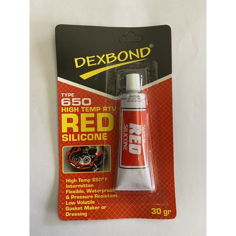 Lem Silicone Merah Anti Panas Dexbond Hi-Temp RTV Red Silicone 30gr