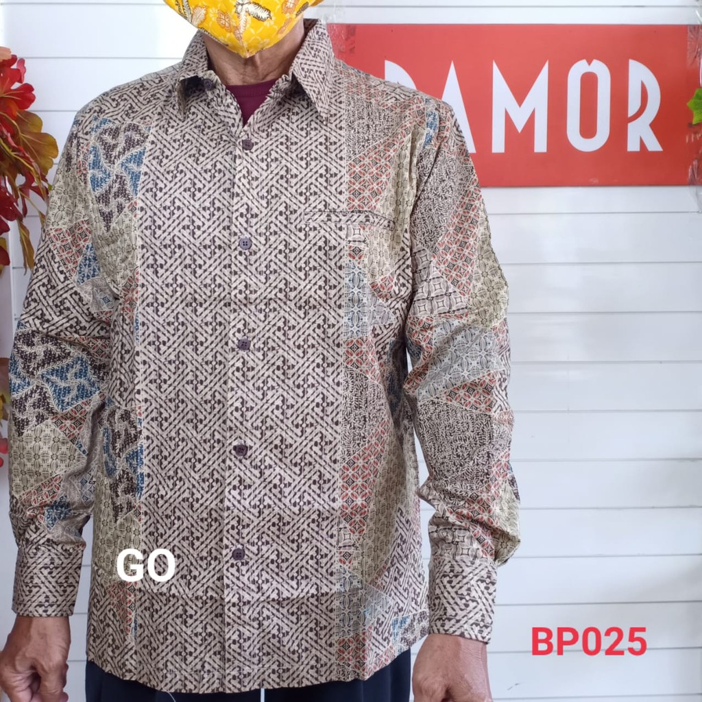 gof BRLD DAMOR (CRESSIDA) BATIK Cowok Pakaian Pria Kemeja Batik Reguler Lengan Panjang