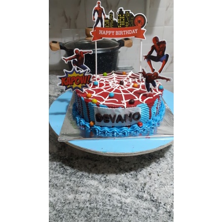 

cake ultah karakter/kue ulang tahun anak spiderman