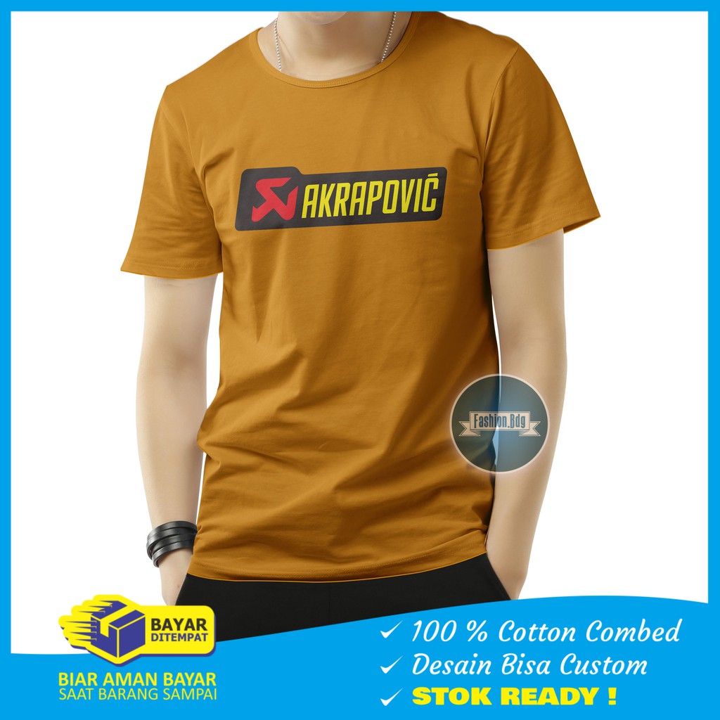 BAJU KAOS PRIA AKRAVOPIC BAHAN KATUN COMBED 30S TERLARIS LENGAN PENDEK