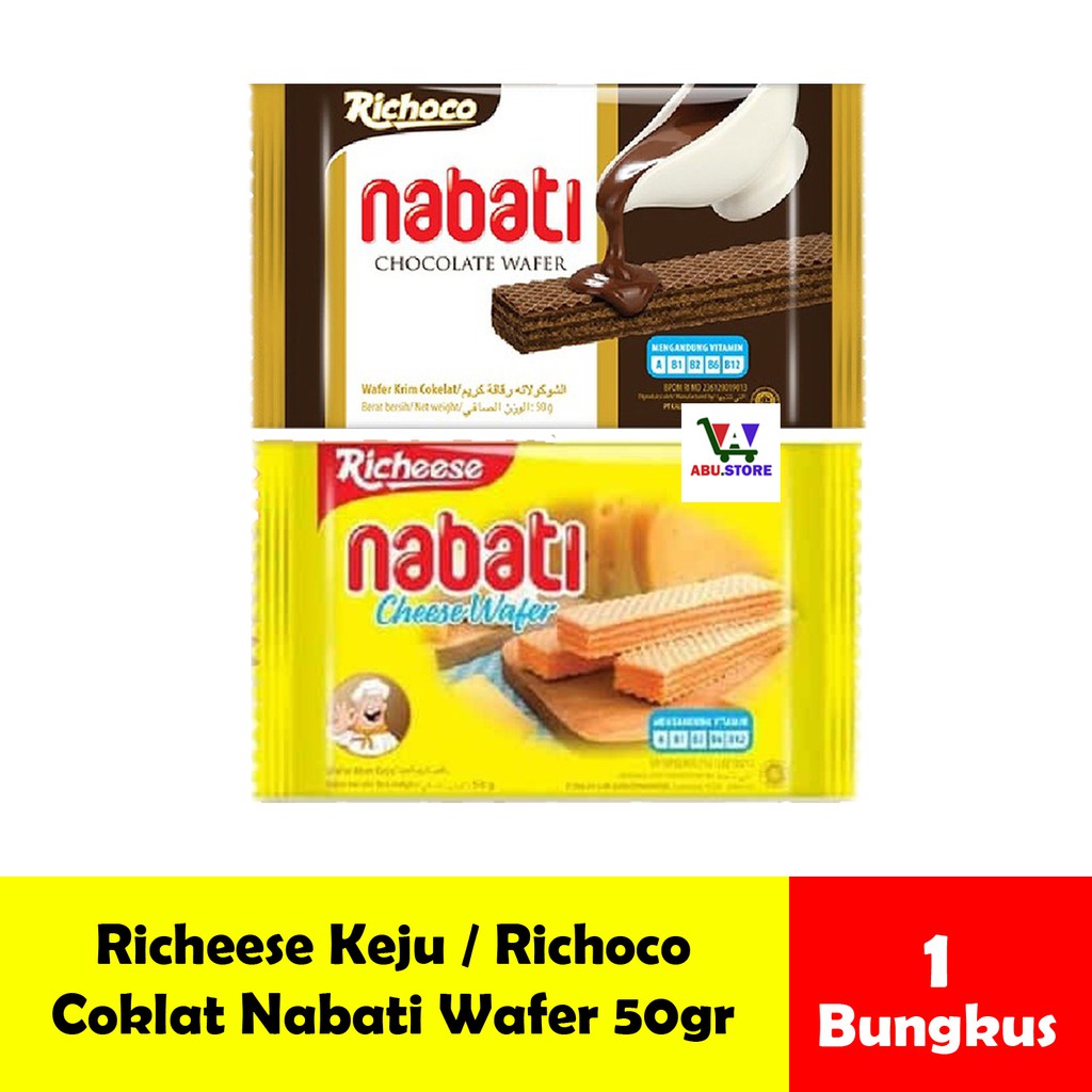 Richeese Keju / Richoco Coklat Nabati Wafer Kemasan Mini 50gr | Shopee ...