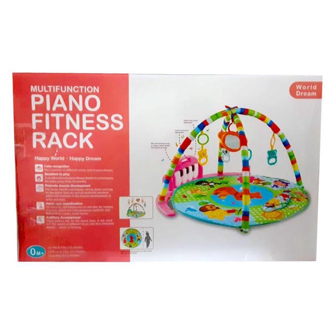 Mainan Edukasi Bayi Piano Fitness Rack - Mainan Baby Playmat
