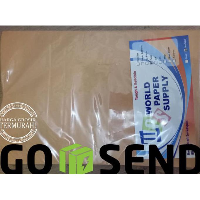 

HOT SALE|BEST SALLER KHUSUS GOSEND!!! Amplop Coklat Ukuran Folio WPS ( 23,5 x 34,5 cm )