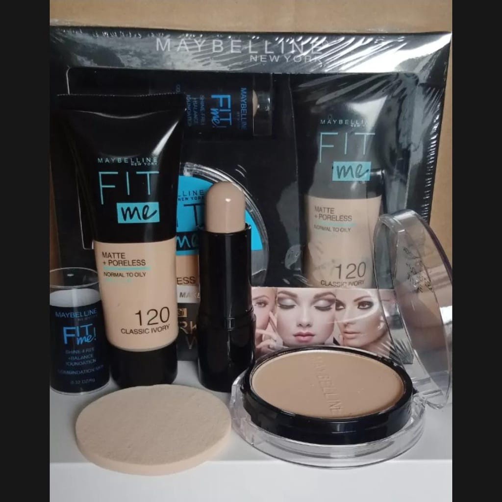 Maybelline Fit Me Satu Set 3In1 Bedak Foundation Concealer Stick Maybelline Fit Me Perfect Makeup Fi