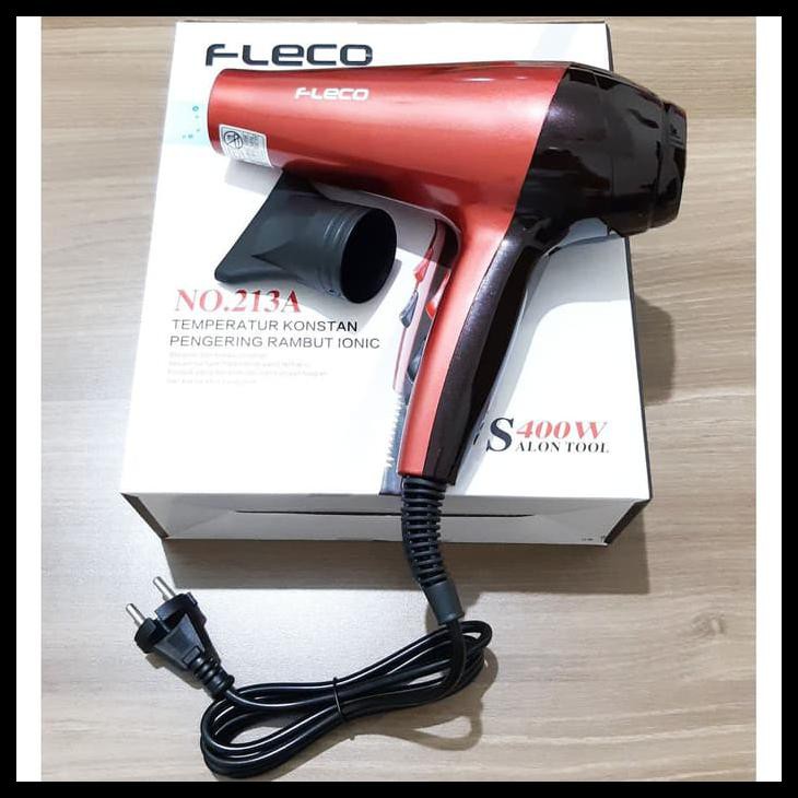 Hair Dryer Fleco 213A 400W Besar - Pengering Rambut Travel Hairdryer Original