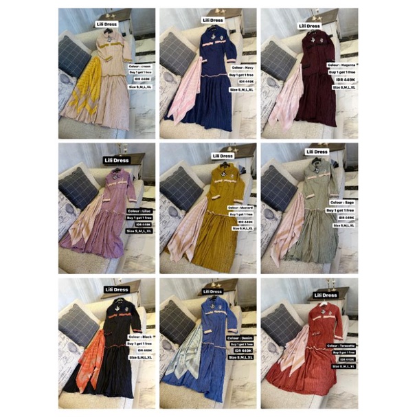 LILI DRESS ORI JOURNEY/ BUY 1 GET 1/ COD