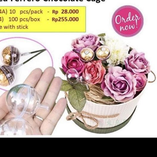 

#<Korea Ferrero Chocolate Cage ferero ball tempat coklat barang florist PACK KECIL ISI 10@packing am