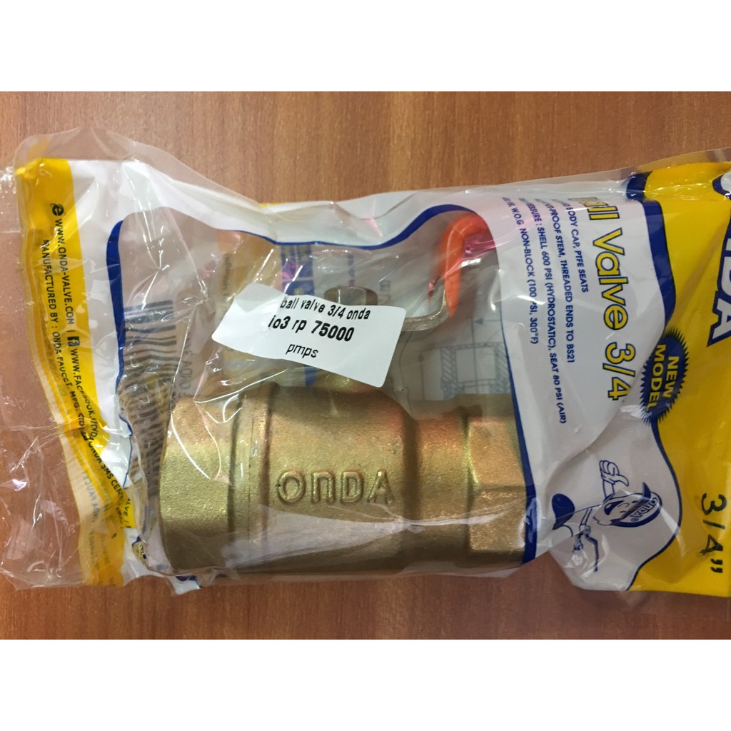 BALL VALVE BESI KUNINGAN ONDA 3/4&quot;&quot; / STOP KERAN / STOP KRAN AIR