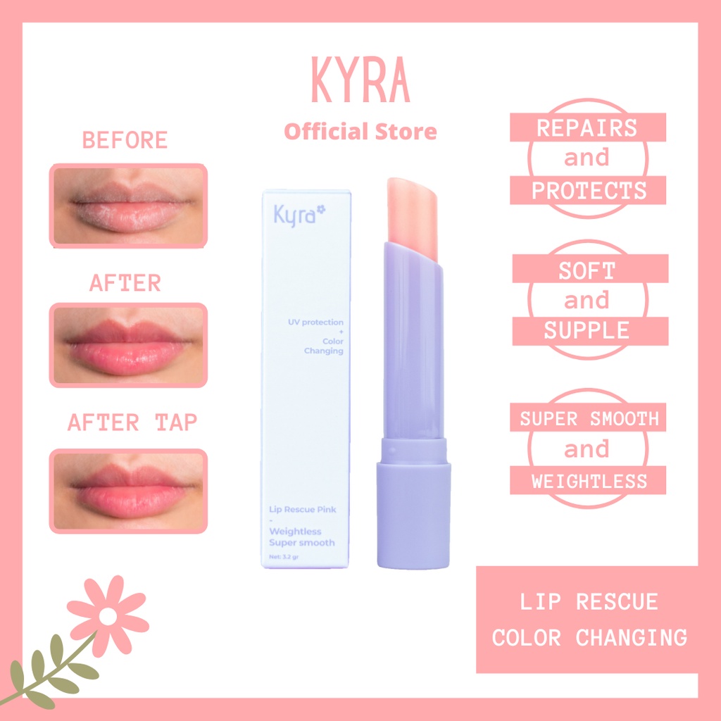 Kyra Lip Rescue Pink (Color Changing) Lip Serum Lip Balm