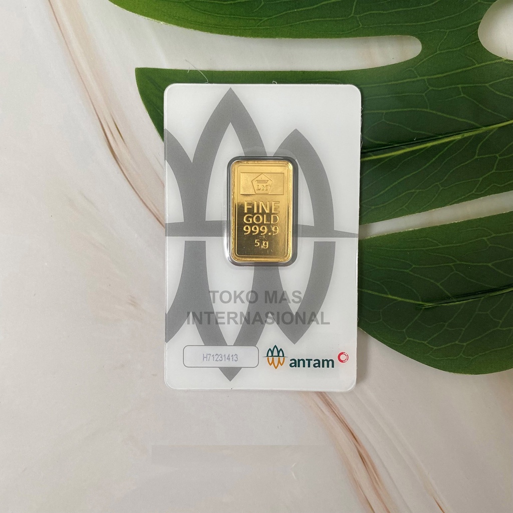 Logam Mulia LM Press 5gr 5g 5 Gram Batangan Emas ANTAM Sertifikat