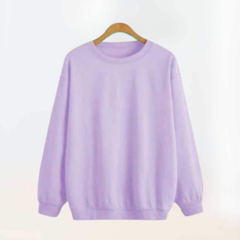 Crewneck sweater Oblong. lengan panjang unisex pria wanita
