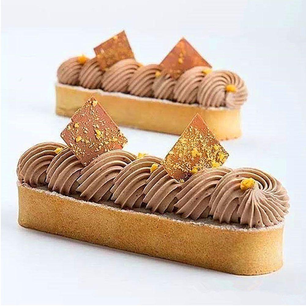 Populer Mousse Ring Tiramisu Metal Baking Oval Panjang