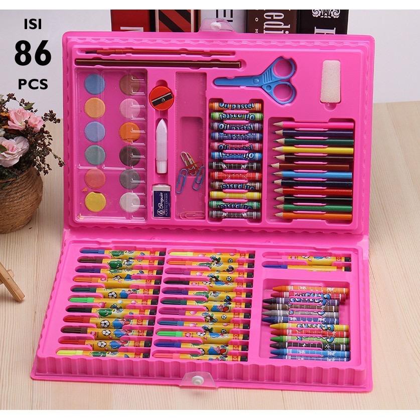 

PAKET LENGKAP PENSIL WARNA/ALAT MENGGAMBAR ISI 86 彩笔（套）