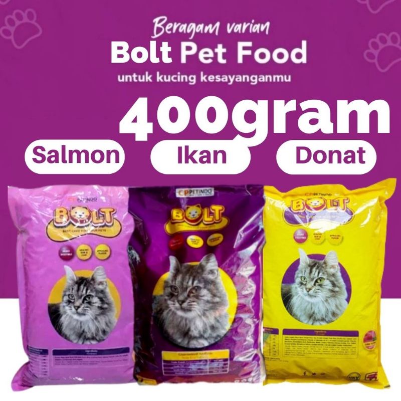 Bolt Pakan Kucing Makanan kucing All varian Donat Ikan Salmon