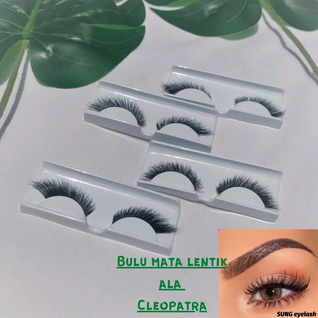 nadiSSE BULU MATA PALSU NATURAL LENTIK ALA CLEOPATRA/ BULU MATA 3D/ SUNG EYELASH