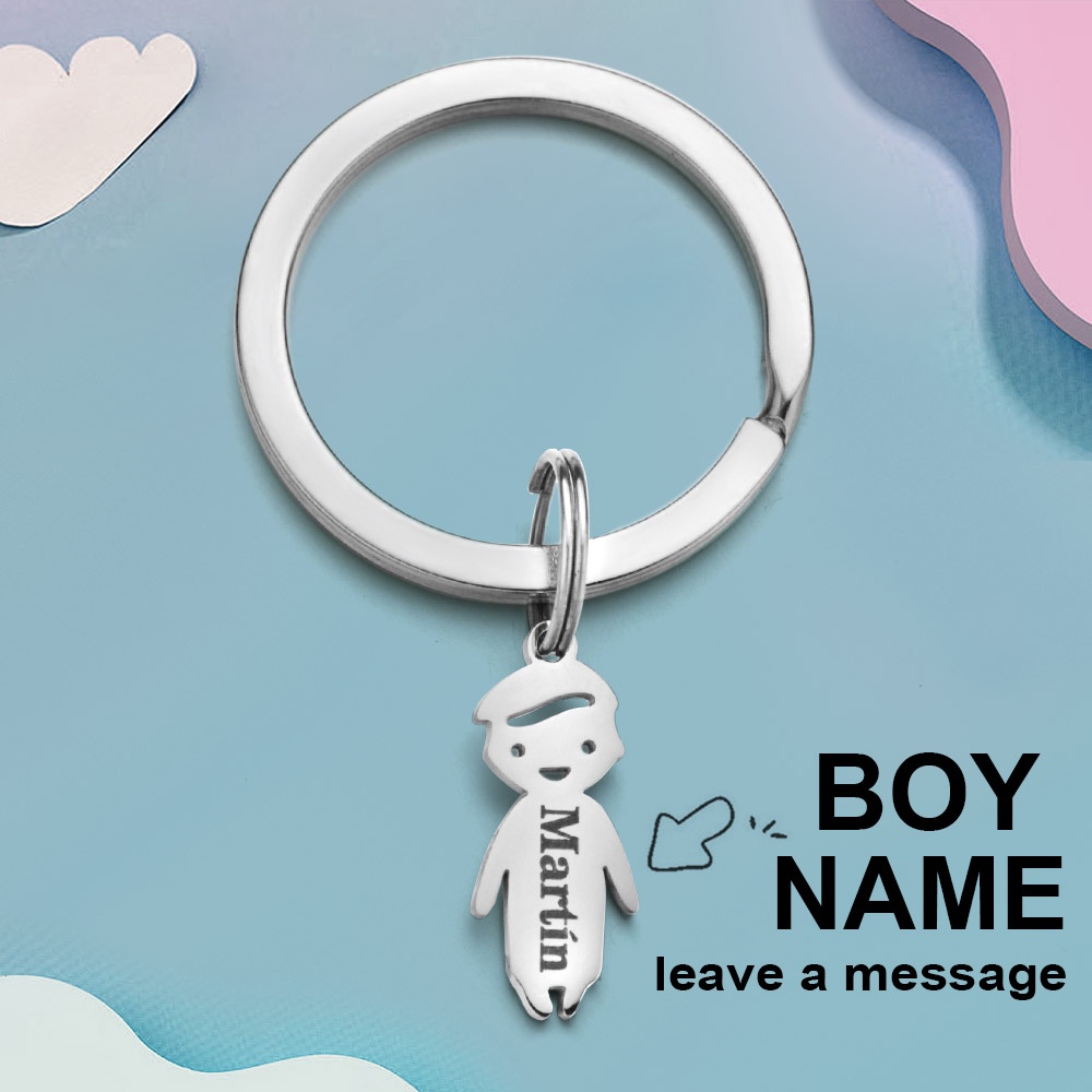 Gantungan Kunci Custom Nama Tanggal Bahan Stainless Steel Untuk Hadiah Bayi Newborn