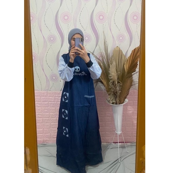 GAMIS JEANS DELIA Baju Gamis Dress Jeans Denim Levis Wanita Terbaru 2022