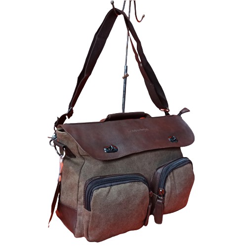 Tas Selempang Pria Crossbody Messenger Bahan Canvas Fashion