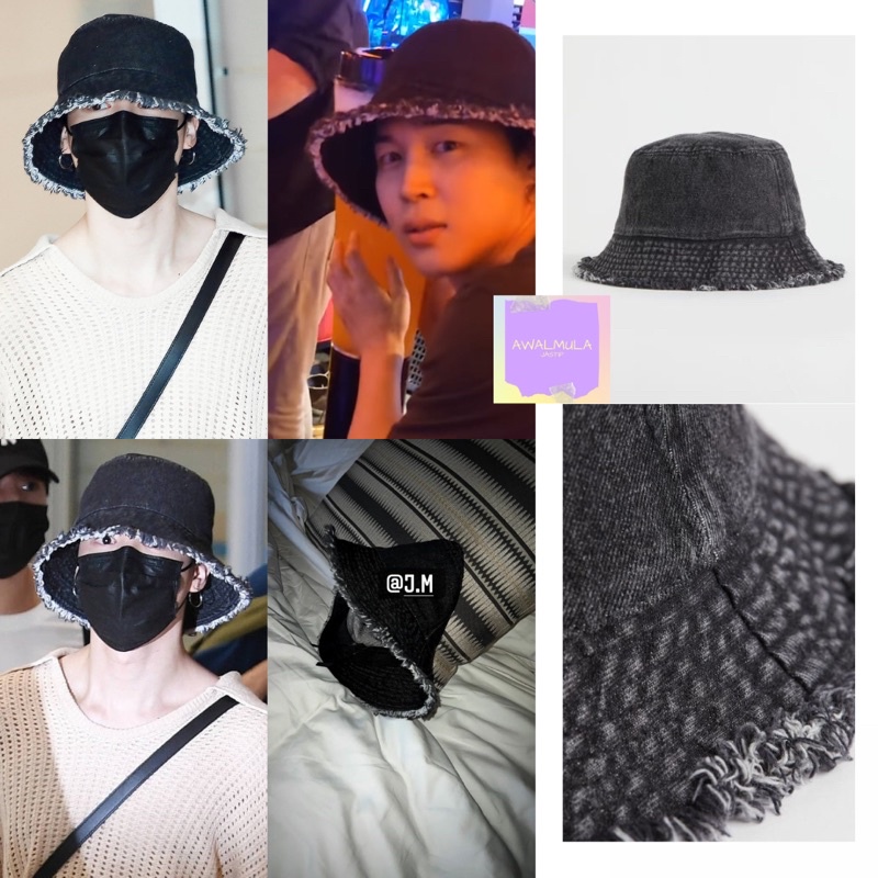 (PO) OFFICIAL H&M Denim Bucket Hat worn by BTS Jimin