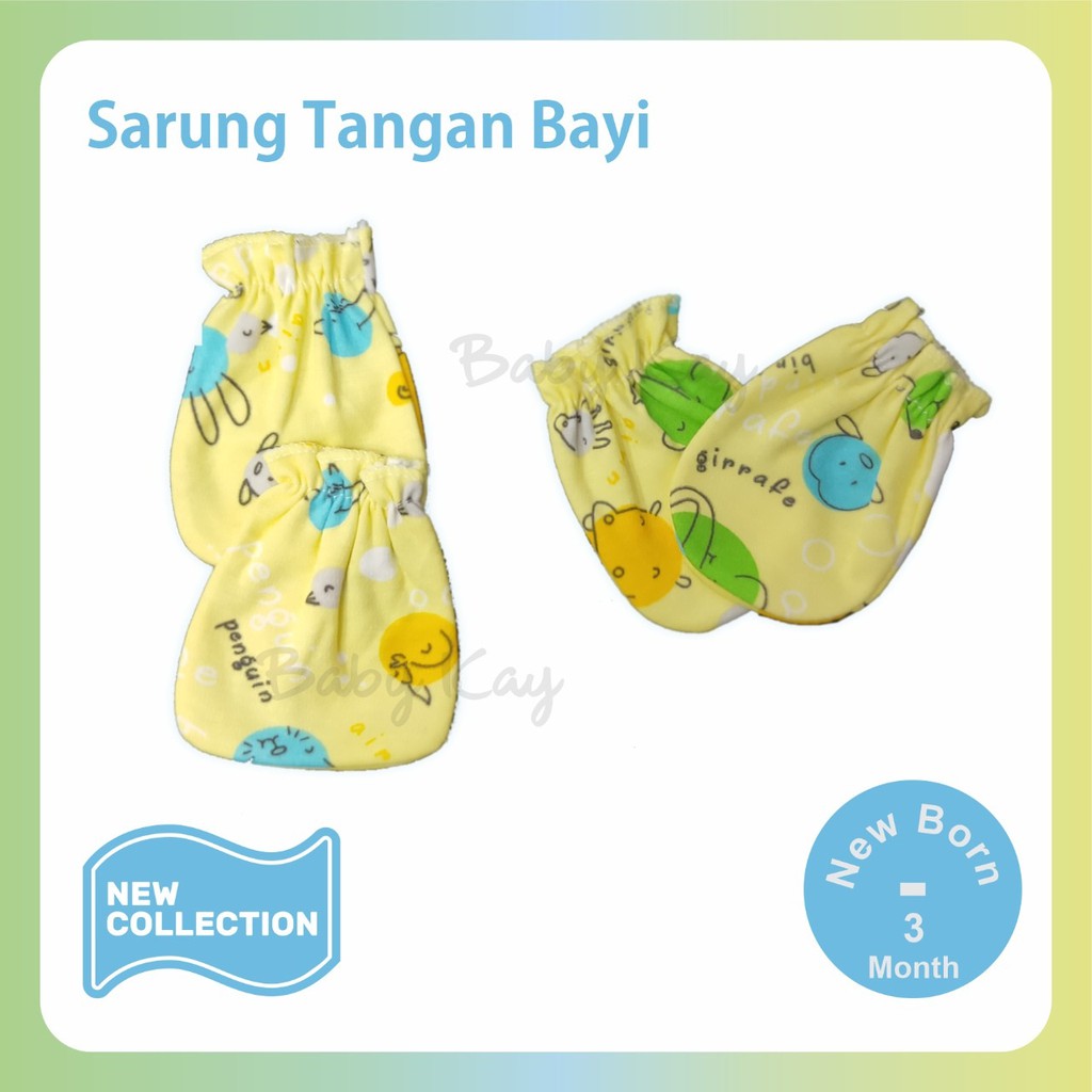 sarung tangan kaki bayi motif warna katun mitten and booties